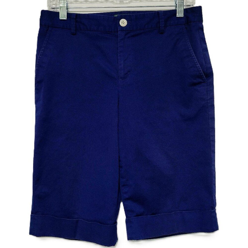 Lauren Active Ralph Lauren Navy Blue Tailored Bermuda Shorts Preppy Classic